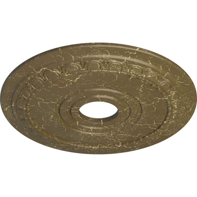 Médaillon de plafond Endurathane Bradford, DE 18 1/8 po x P 3 3/4 po x P 1 1/8 po (convient aux auvents jusqu'à 4 3/8 po), finition de l'abat-jour peint à la main