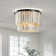 5 Light Modern Coastal 20" Shell Flush Mount Ceiling In Matte Black