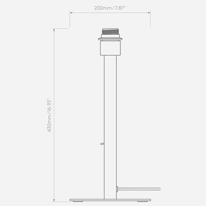 Beaumont Standard Lamp, 21.97" H x 9.84" W x 9.84" D, Black, Polycotton