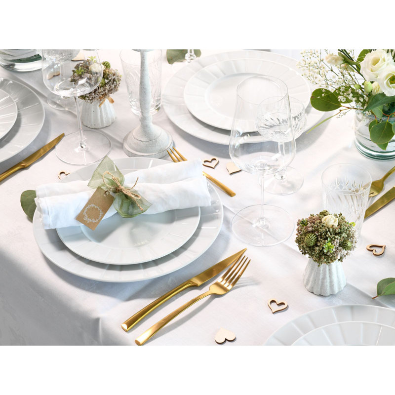 Barcelona 12 Piece Bone China Dinnerware Set, Service for 6