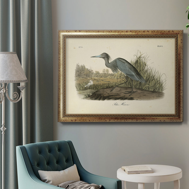 Audubons Blue Heron - cadre photo, impression sur toile