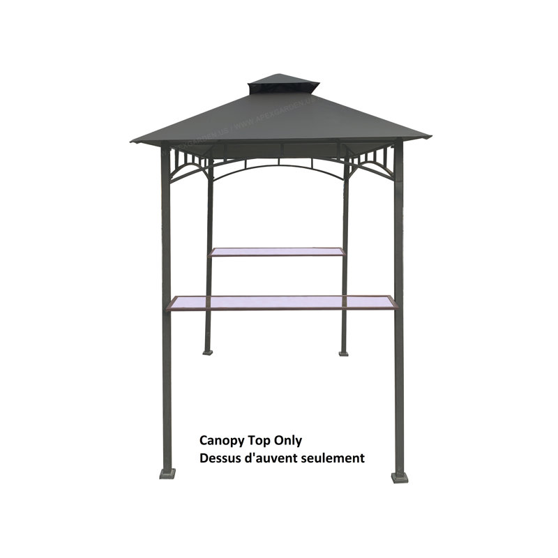 Gray 8' x 5' Bamboo Look Replacement Canopy Top