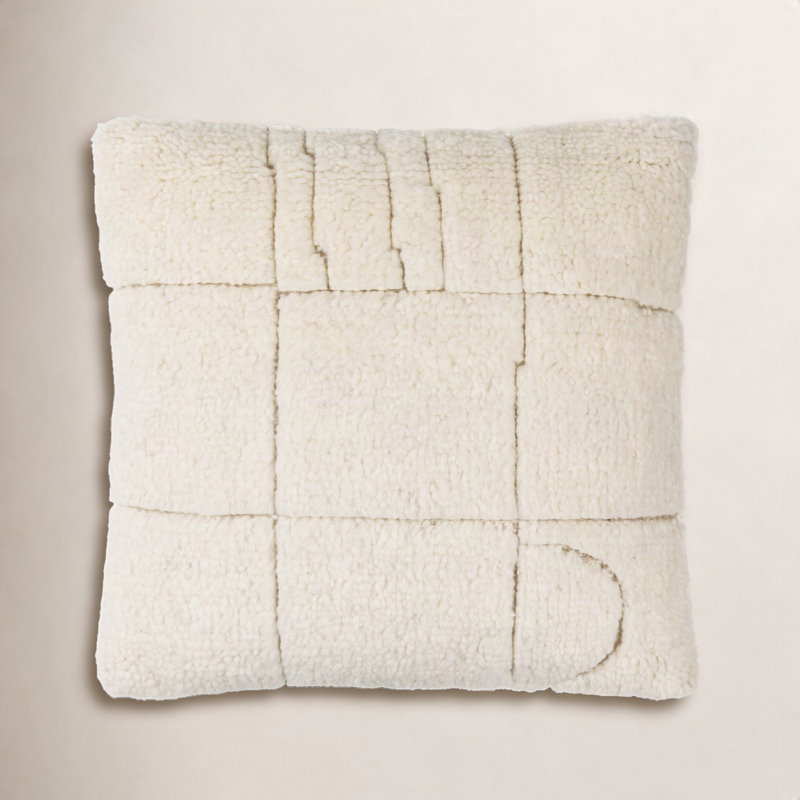 Kess Abstract Wool Blend Throw Pillow, 18" x 18", Down