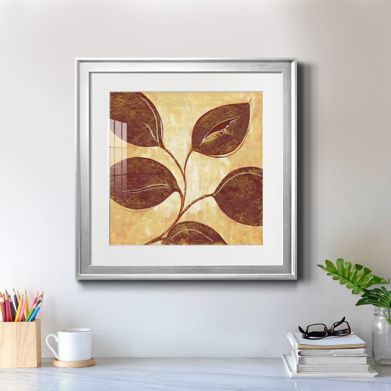 Marsala Moment II - Cadre photo, reproduction d'art sur papier, Papier avec cadre argenté, H 17,5 po x l 17,5 po x P 1,5 po