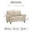 Luelle 61" Rolled Arm Loveseat Chenille Modern Sofa-1960941507