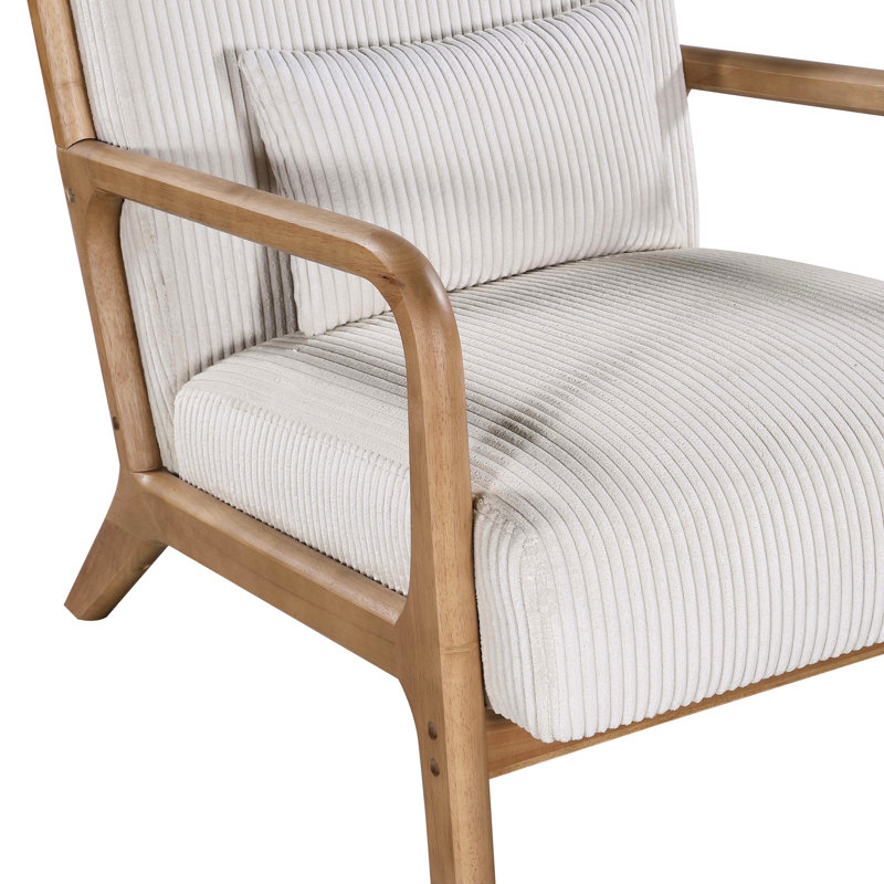 Chaise longue en bois, Naturel, Beige