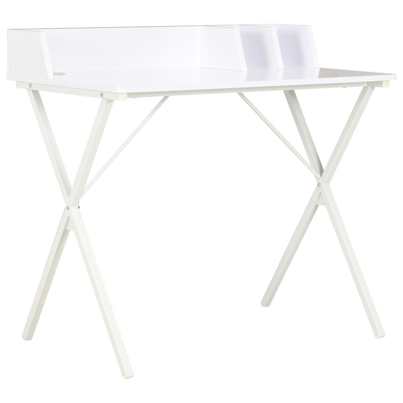 Abhay Metal Base Writing Desk, White, White