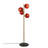 Modern Floor Lamp with Metal Body and Glass Cap, Gold Finish, 14.2 x 14.2 x 53.1 inches | Socket Type: 4 x E27 Max 40W | Elegant Design for Living Room, Bedroom, & Home Office, IP20 Rated, Bulb Not Included-87037164-87037155