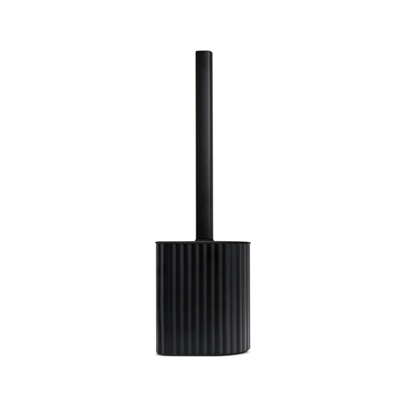Brosse de toilette 16 po Acento, Noir mat côtelé