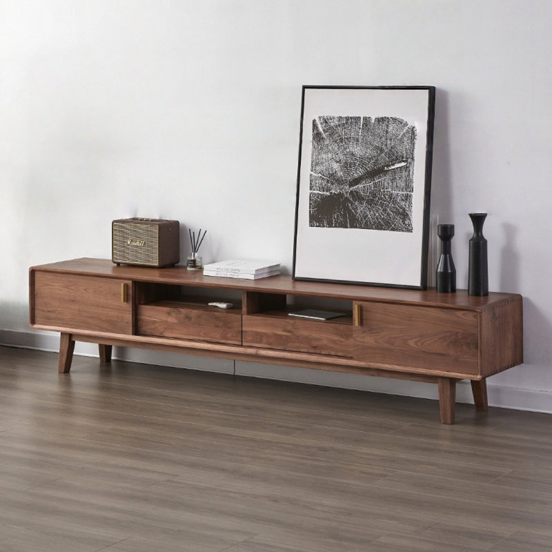 Meuble télé moderne et minimaliste, H 17,72 po x L 94,49 po x l 15,75 po