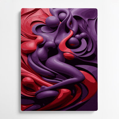 Art mural abstrait en métal violet 74