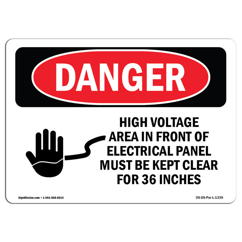 Danger Sign, 18" H x 24" W x 0.1" D