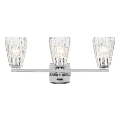 23.75" 3-Light Vanity Light with Water Glass