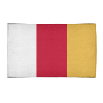 Tapis de zone rouge/jaune