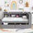 Twin L-Shaped Bookcase Bed Frame, Outlets, USB, 2 Drawers