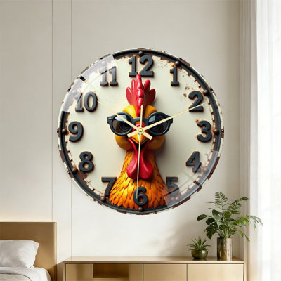 Horloge murale en verre 16 po