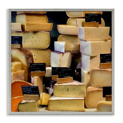 Various Cheeses Still Life  Framed Giclee Art by Graffi*tee Studios