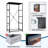 4 Drawer Dresser for Bedroom, Narrow Chest of Drawers, Wooden Top and Study Iron Frame 18"x37.5"-(WxH)