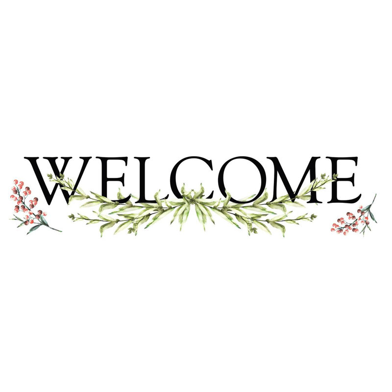 Décalcomanie murale colle et colle welcome