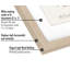 Cadre 11 po x 14 po avec passe-partout pour verre incassable 8,5 po x 11 po-90576107
