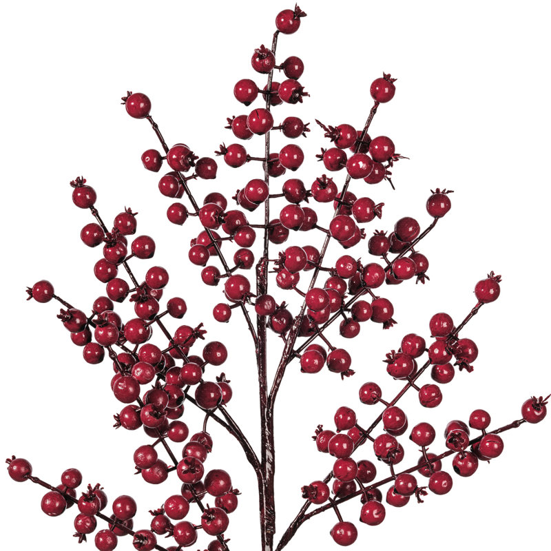 24" Red Crab Apple Mixed Berry Spray. Each bag contains three sprays.