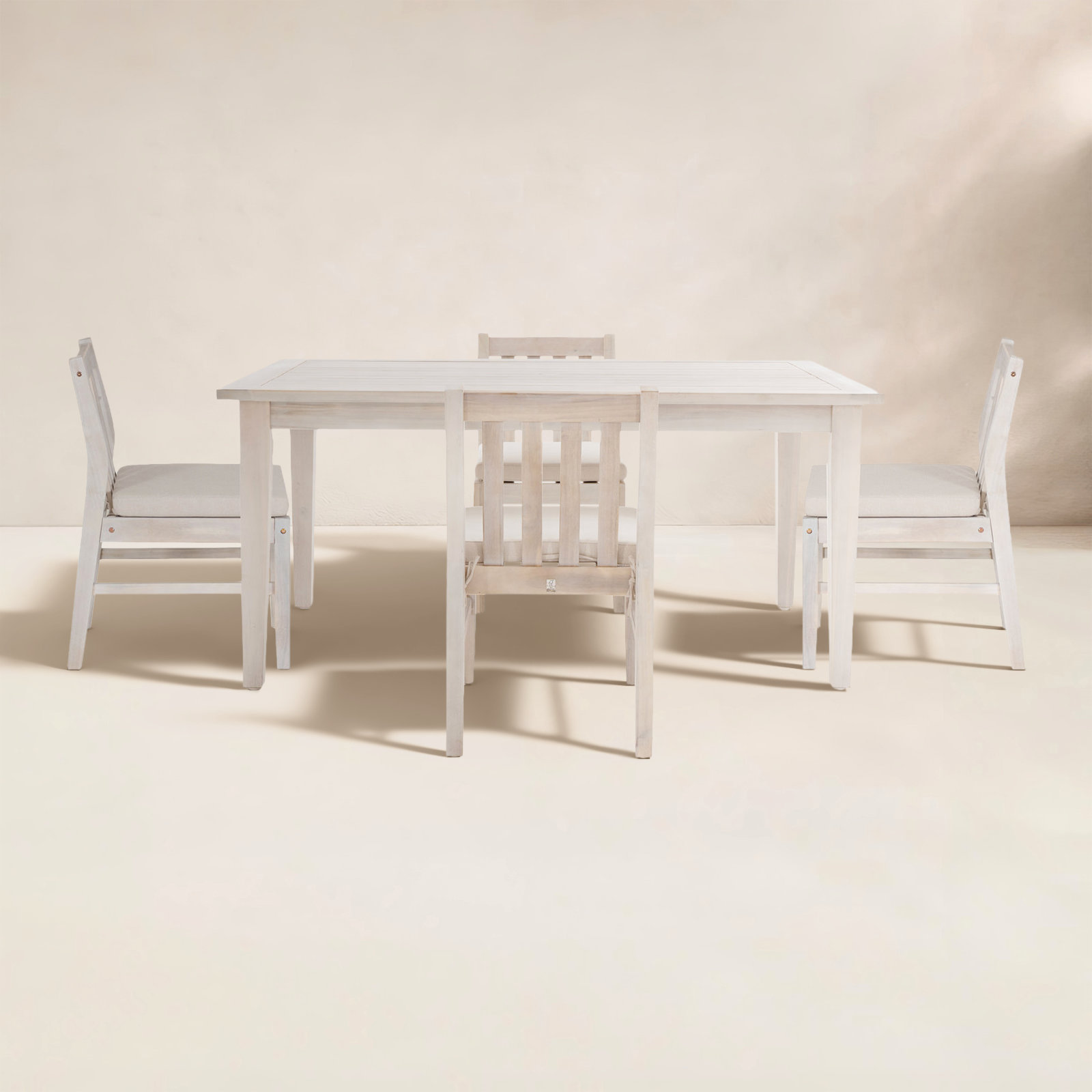 Amina 64" Acacia Patio Dining Set