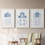 «Garden Structures I», ensemble de 3 reproductions d'art sur toile encadrées-411247686-411247687