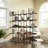 5 Tier Vintage Industrial Style Bookcase With Metal Frame, Perfect For Home Office And Display Storage-514905384