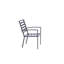 Chaise de terrasse avec coussin Sybil