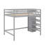 Lit mezzanine double avec garde-robe-119971401
