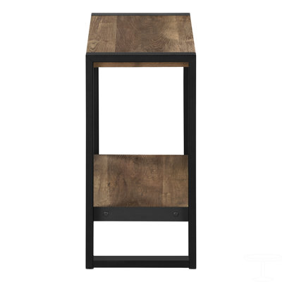 Table d'appoint, côté, bout, table de chevet, lampe, stratifié, métal, industriel