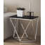 Gabriela Glass Top Pedestal End Table