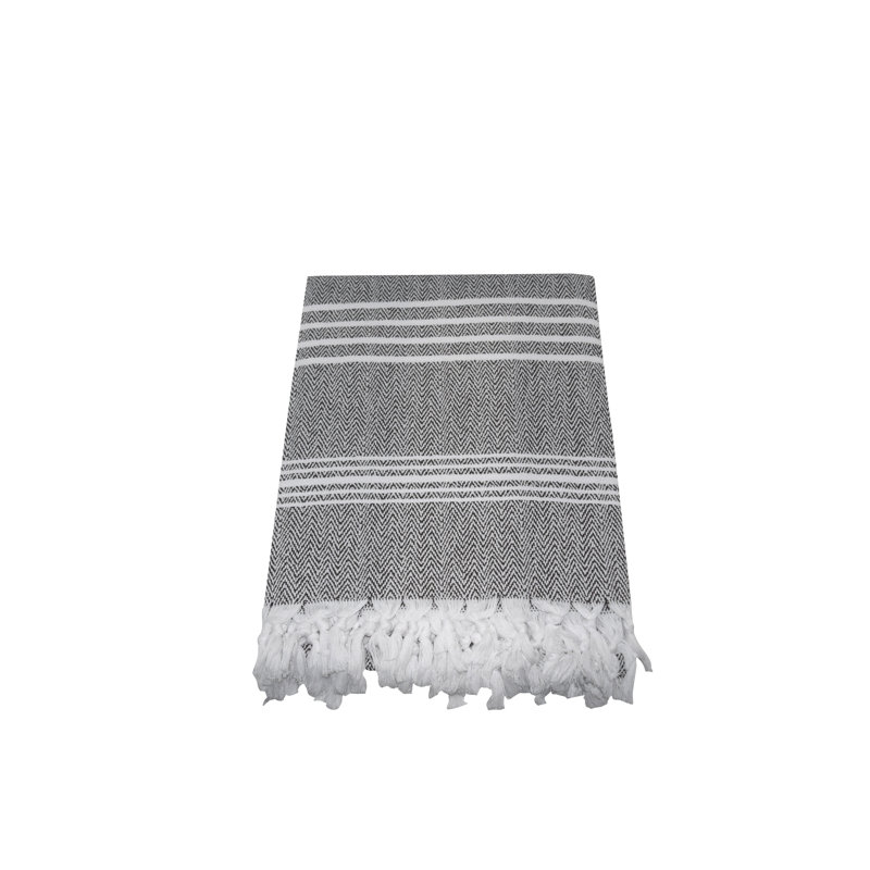 Serviette de plage Wadlington , Blanc / Gris