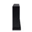 Foyer rectangulaire noir en miroir -, design élégant en grain de marbre, élégance en verre trempé, profondeur de 12 po, bois composite de 36 po de hauteur, grain à la mode, glamour, grand, 47 po de largeur