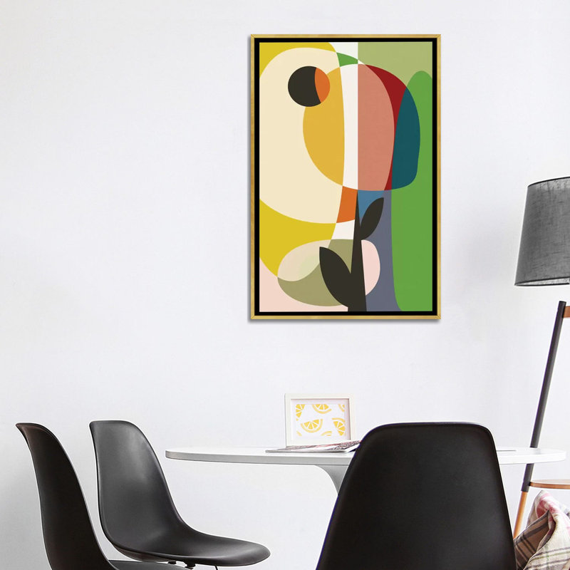«Mid Century Garden II» par Ana Rut Bré - impression d'art graphique, Aucun mat, Toile encadrée d'or