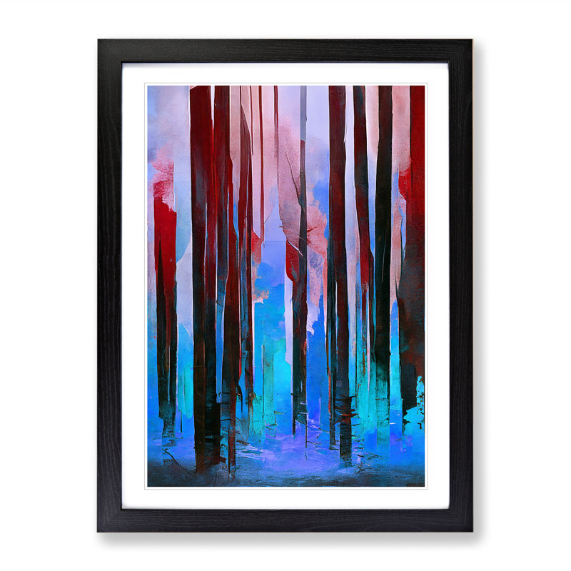 An Artistic Forest No.3 - Single Picture Frame Print, Black, 64cm H x 46cm W x 2cm D