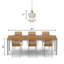 10.25"W 1-Light Auman Rattan and Metal Pendant-742382828
