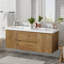 Ensemble de meuble-lavabo à double cuve 59,3 pouces avec plateau SMC et portes à fermeture en douceur