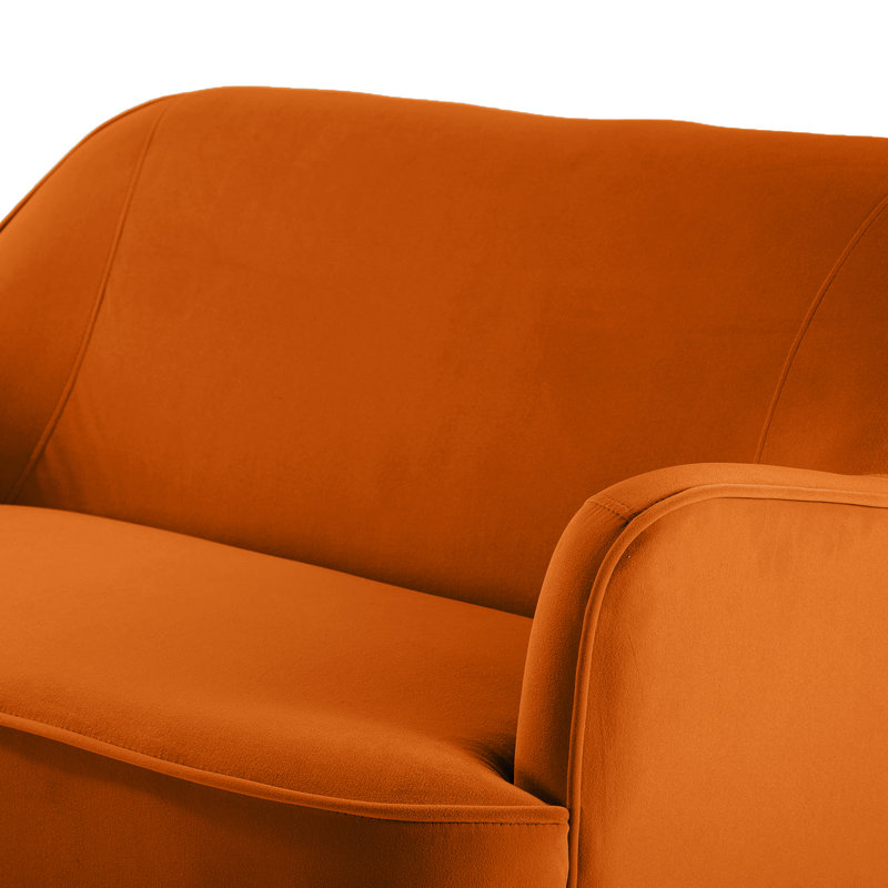 Ensemble de salon 3 pièces Amilia, Velours orange