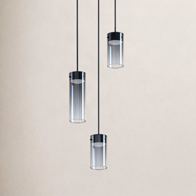 Delonda 3 Light Glass Dimmable LED Pendant