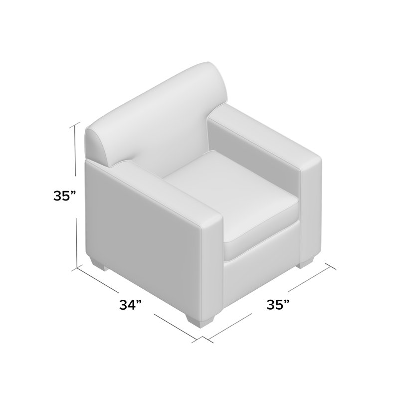 Fauteuil large de 35 po Rennie, Conversation Capri Basketweave