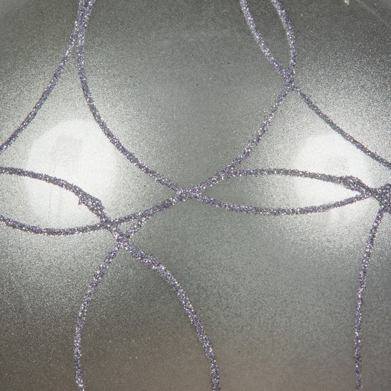 Ornement boule bonbon avec cercle scintillant, Lilas