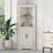 Tall Corner Cabinet With Doors For Living Room, Bathroom,Dining Room Or Kitchen,-119423865
