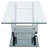 Chrome Rectangular U-Shaped Glass Top Coffee Table