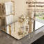 Miroir mural DEL pleine longueur 165 x 53 cm, éclairage à intensité variable 3 couleurs, pour garde-robe, miroir de forme irrégulière, installation fixe ou murale, chambre