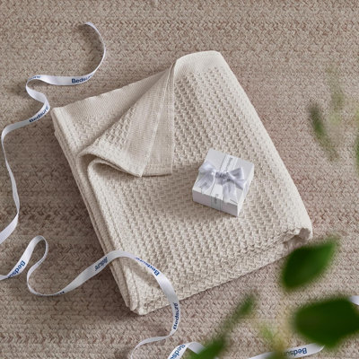 Essential Collection Bedsure 406gsm 100% Cotton Blanket Breathable Waffle Weave Throw Blanket GentleSoft™️