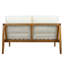 Ensemble de conversation extérieur en bois d'acacia avec détails en corde et coussins