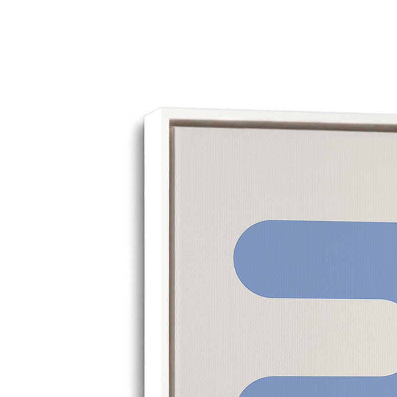 "Blue Bauhaus Minimalist Circuitry I", reproduction sur toile, H 18,75 po x l 12,75 po, Blanc opaque