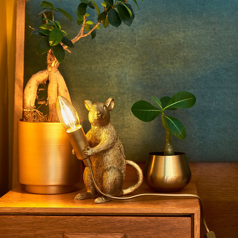 Novelty Lamp, Metallic Gold, Yes