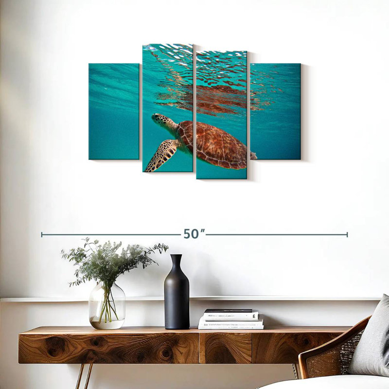 Brampt Floating Sea Turtle, 22" H x 36" W